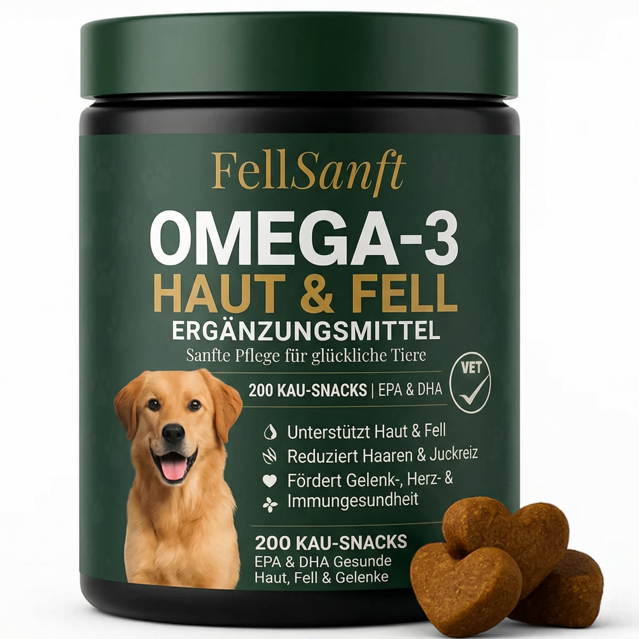 Omega-3 Haut & Fell Kau-Snacks